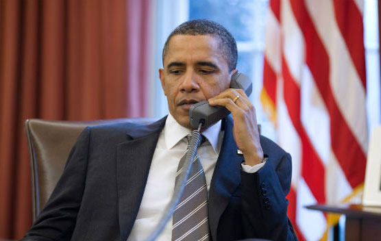 Obama on the Phone Line